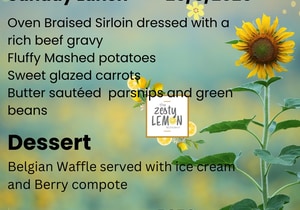 25 May 2025: Sunday Lunch at The Zesty Lemon