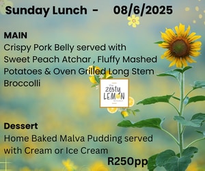 8 June 2025: Sunday Roast at The Zesty Lemon