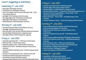 Whale Coast Weekend Events: 4 - 8 June 2025