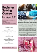 Beginner Sewing Classes for Kids and Teens