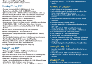 Whale Coast Weekend Events: 9 - 14 July 2025