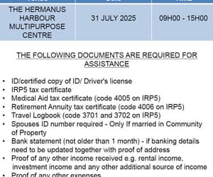 SARS MOBILE UNIT VISITING OVERSTRAND IN JULY 2025