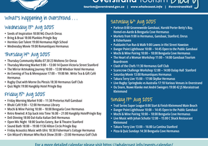 Whale Coast Weekend Events: 13 - 17 August 2025