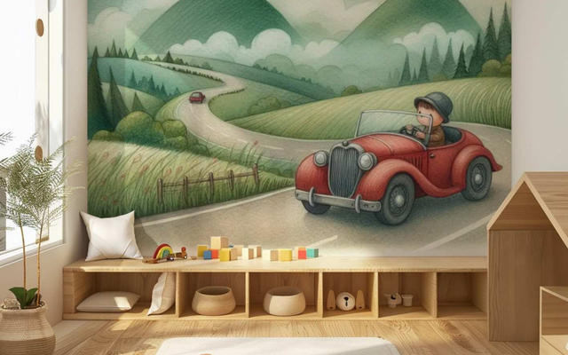 Boys room wallpaper for walls