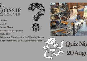 20 August 2025: Quiz Night at Gossip Corner