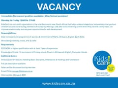 Afternoon Assistant Job Vacancy at Kidscan!