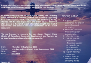 OVERBERG EXPORT AWARENESS SEMINAR 2025