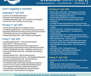 Overstrand Tourism Diary: 3 – 7 September 2025