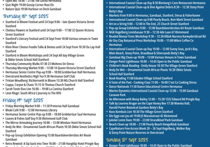 Overstrand Tourism Diary: 17 - 21 September 2025