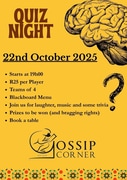 22 October 2025: Quiz Night