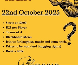 22 October 2025: Quiz Night