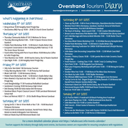 Overstrand Tourism Diary: 15 - 19 October 2025