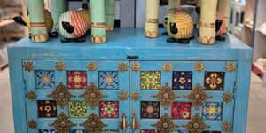 unique wooden cabinet at koekeloer