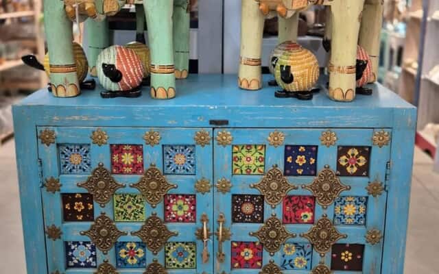 unique wooden cabinet at koekeloer