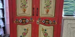 unique wooden cabinet at koekeloer