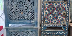 unique wooden cabinet at koekeloer