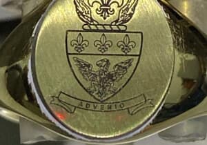 Custom Family Crest Gold Signet Ring
