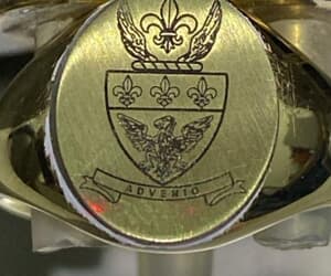 Custom Family Crest Gold Signet Ring