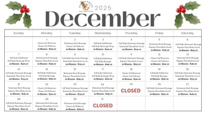 December Promotional Calendar