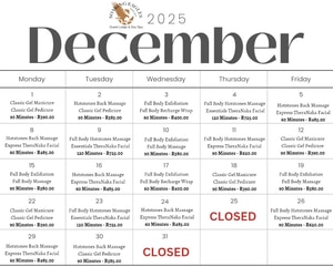 December Promotional Calendar