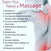 Signs You Need a Massage