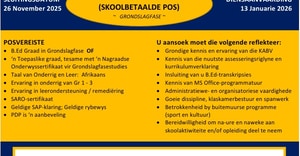 Grondslagfase Onderwyser Pos
