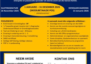 Grondslagfase Onderwyser Pos