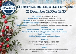 DE VETTE MOSSEL HERMANUS - CHRISTMAS MENU!