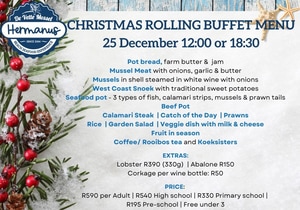 DE VETTE MOSSEL HERMANUS - CHRISTMAS MENU!
