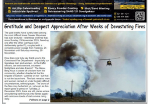 Gans-Berg News | 5 December 2025 Edition