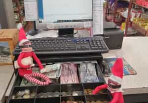 Two Very Naughty Elfies Are in Town!