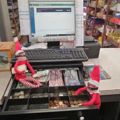 Two Very Naughty Elfies Are in Town!