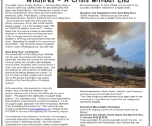 Gans-Berg Nuus - 16 January 2026