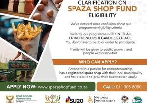 Clarification on Spaza Shop Fund Eligibility