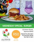 Wednesday Burger Special at Jolly Rooster!