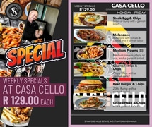 Casa Cello Weekday Specials in Stanford