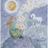 Milky way. Watercolor on cold press, size A3 original available, Prints on etsy. - Gillian Hahn Art - Xplorio™ Hermanus