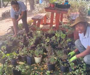 i-MED Africa Plants New Garden Pots with Sinazo and Bongeka