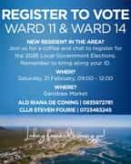 REGISTER TO VOTE: WARD 11 AND WARD 14