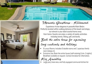 Escape to Moments Guesthouse - Your Private Coastal Retreat