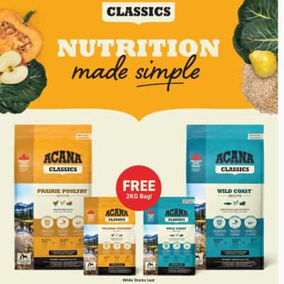 ACANA CLASSICS PROMO at The Pet Grocer!