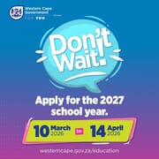 DON’T WAIT! 2027 GRADE R, 1 AND 8 ADMISSIONS