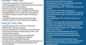 Overstrand Tourism Diary: 18 - 22 March 2026