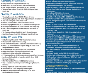 Overstrand Tourism Diary: 18 - 22 March 2026