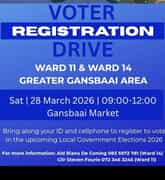 Voter Registration Drive - Greater Gansbaai Area