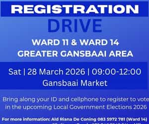 Voter Registration Drive - Greater Gansbaai Area