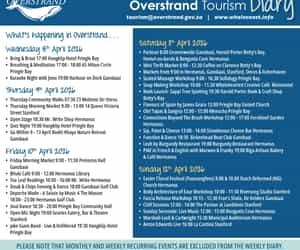 Overstrand Tourism Diary: 8 - 12 April 2026