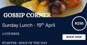 19 April 2026: 3 Course Sunday Lunch