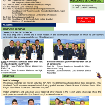 Bredasdorp High School Newsletter - (Issue 12)