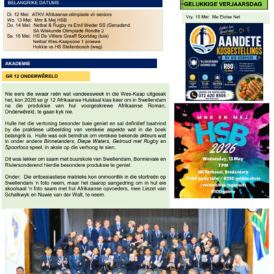 Bredasdorp High School Newsletter 13 | 8 May 2026